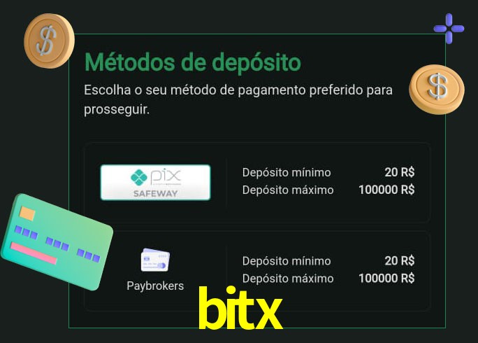 O cassino bitx oferece uma grande variedade de métodos de pagamento